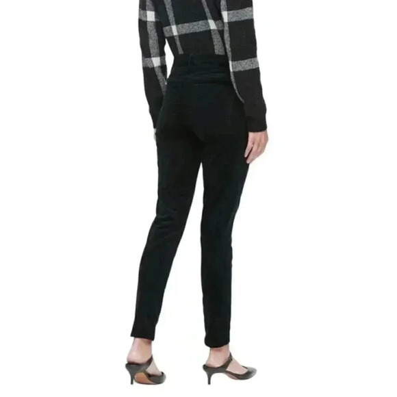 Banana Republic Skinny Velvet Pant Mid Rise Black Size 28 - Picture 2 of 11